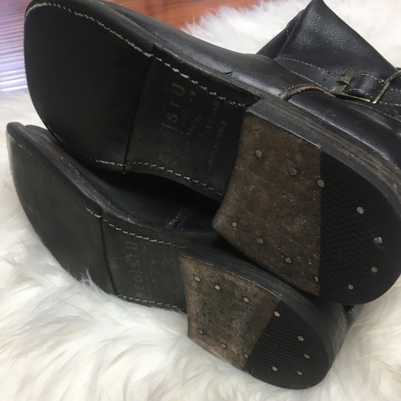 Bed Stu Leather GoGo Lug Moto Boots Black 9 - Picture 4 of 8